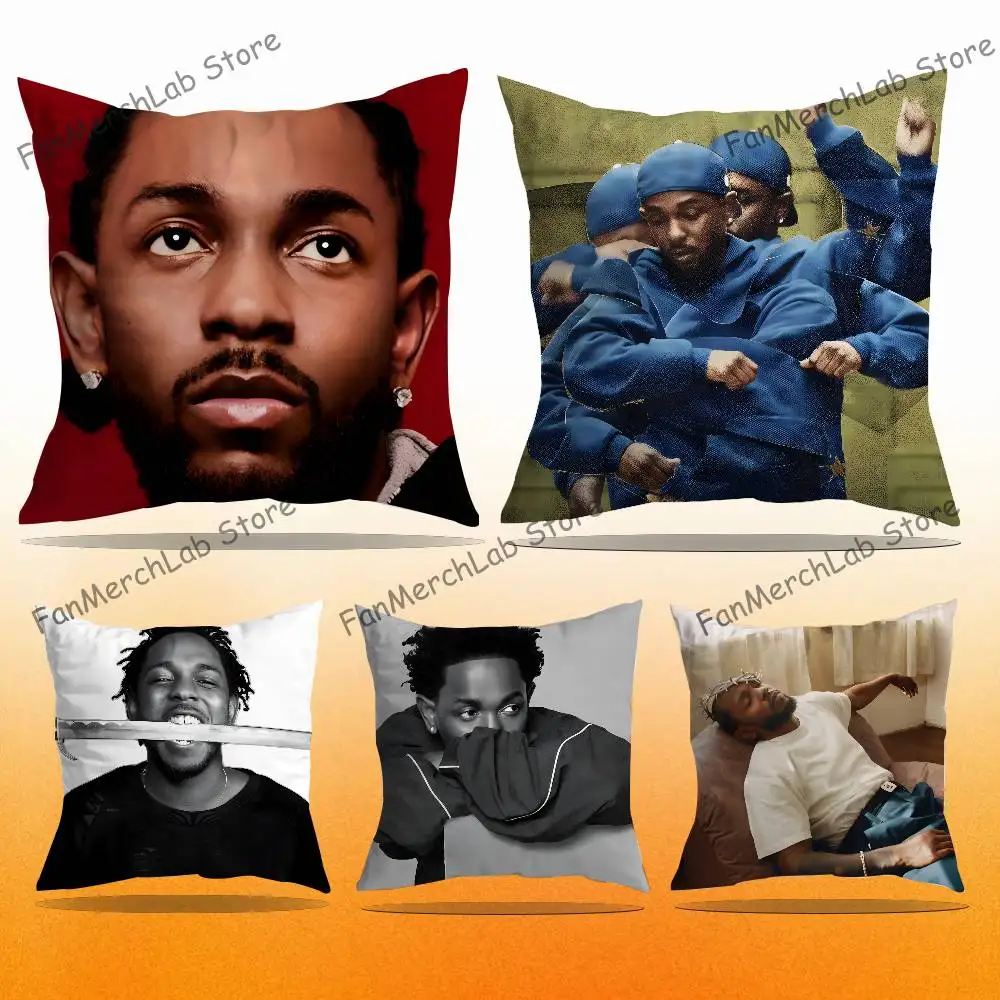 

K-Kendrick Rapper I-IamarS Pillow Covers Cartoon Sofa Decorative Home Double-sided Printing Short Plush Cute Cushion Cover
