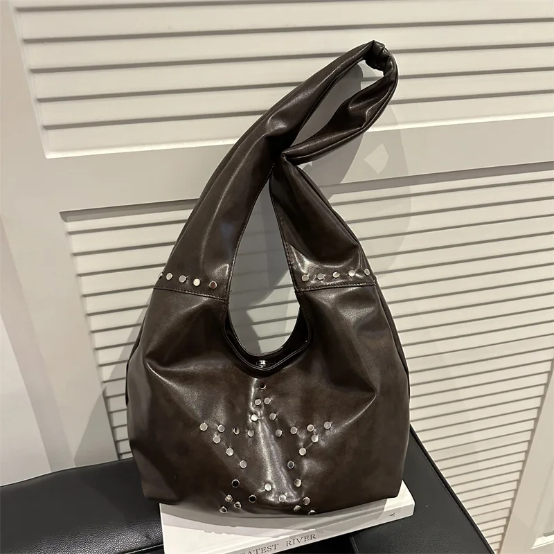 

​ 2025 Premium Underarm Purse for Work, Soft Leather Multi-functional Crossbody Bag, Elegant Crescent Bag for Office Commute