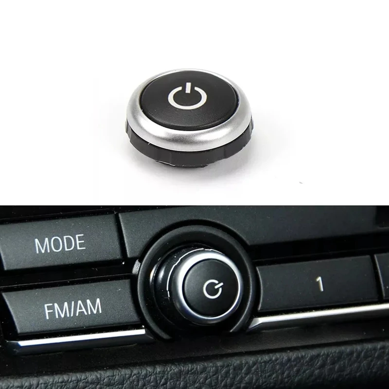 Car Radio Switch Knob CD Machine Switch Button 64119350272 For BMW 5 7 Series X5 X6 F02 F07 F10 F15 F16