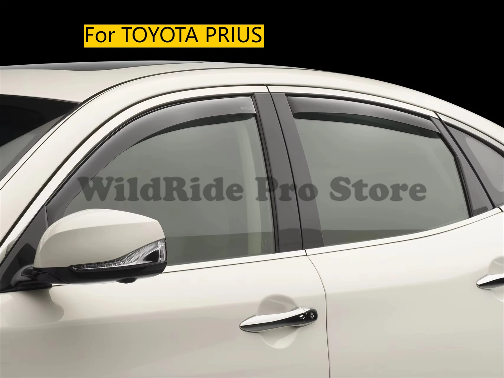 

Window Deflectors Vent Visor, High Quality with Stainless Steel Rain Guards.Car Accessories for TOYOTA PRIUS Car Injection