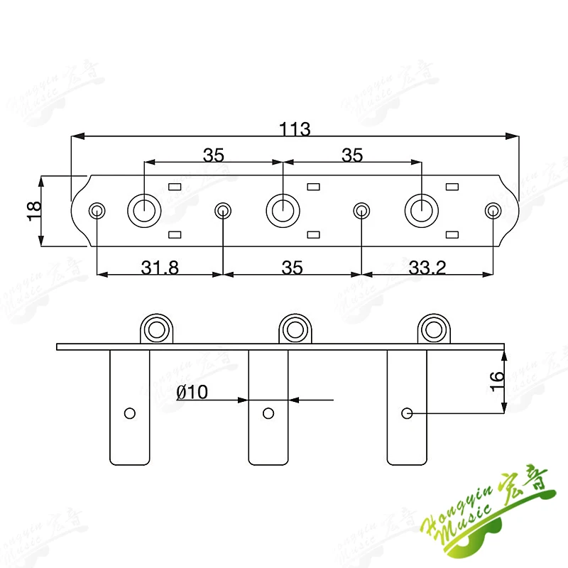 HUATOOL Klassische Gitarre Tri-Integrierter Knopf, Saitenwinder-Knopf, Stimmwirbel, Metallzubehör – Detail 5