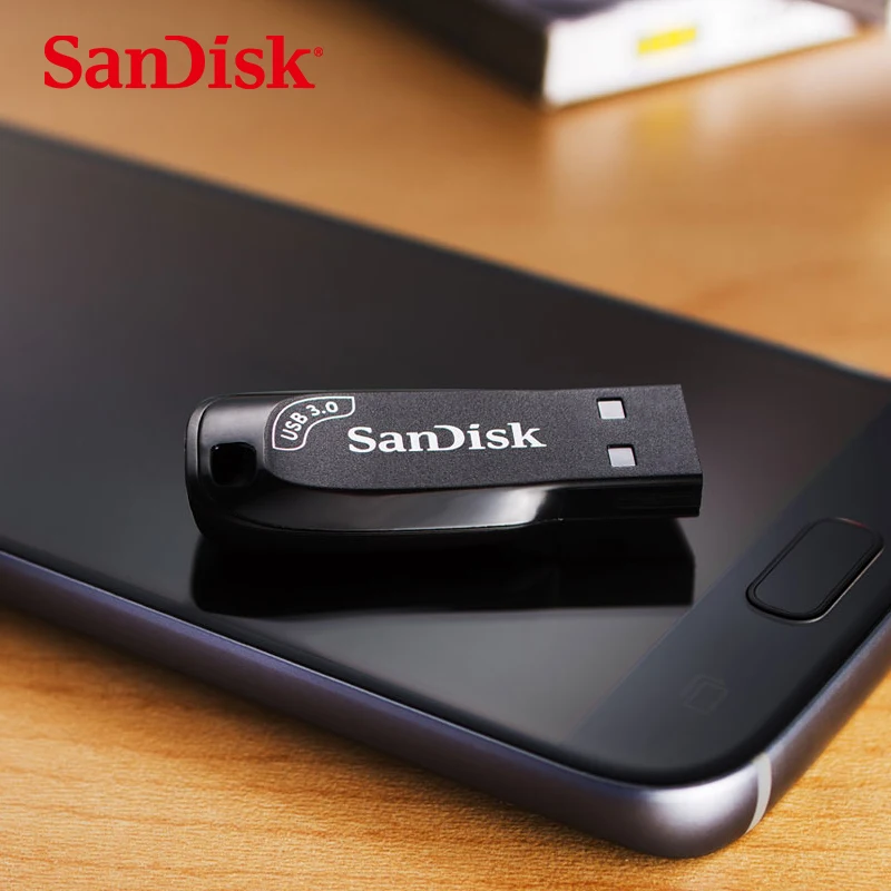 SanDisk USB3.0 Flash Drive CZ410 32GB 64GB 128GB 256GB Pen Drive Memory Stick Black U Disk Mini Pendrive Black External Storage