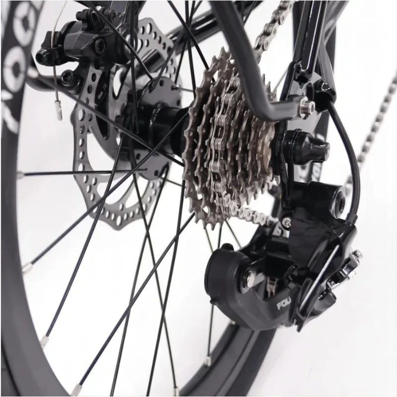 【Best-selling】Fashion MINT Folding Bicycle 20inch 9speed Disc Brake Foldable High Quality Steel Frame T9D-20D Tri-folding Bike