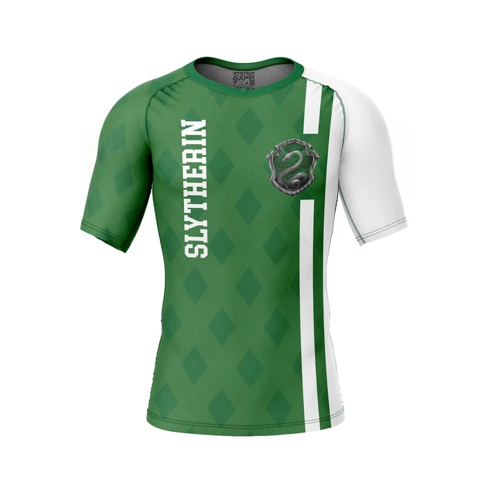 Camiseta Deportiva de Manga Corta 2026 de la Academia de Harry Potter con Serpiente, León y Águila, para Hombre, Transpirable y de Secado Rápido