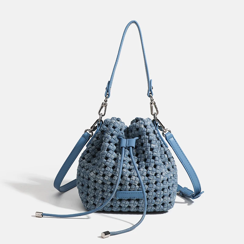 

Fashionable lady Canvas Tote Bag Women's Beach Crossbody College Casual Woven Shopping Bag