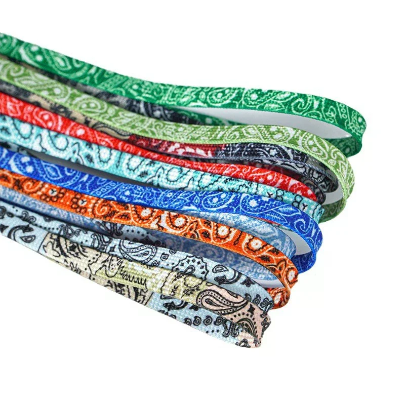 120CM Colorful Flat Hiking Running Shoe Lace Elastic Shoelaces Outdoor Sneakers Quick Safety Flat Shoelace Kids Adult Lace