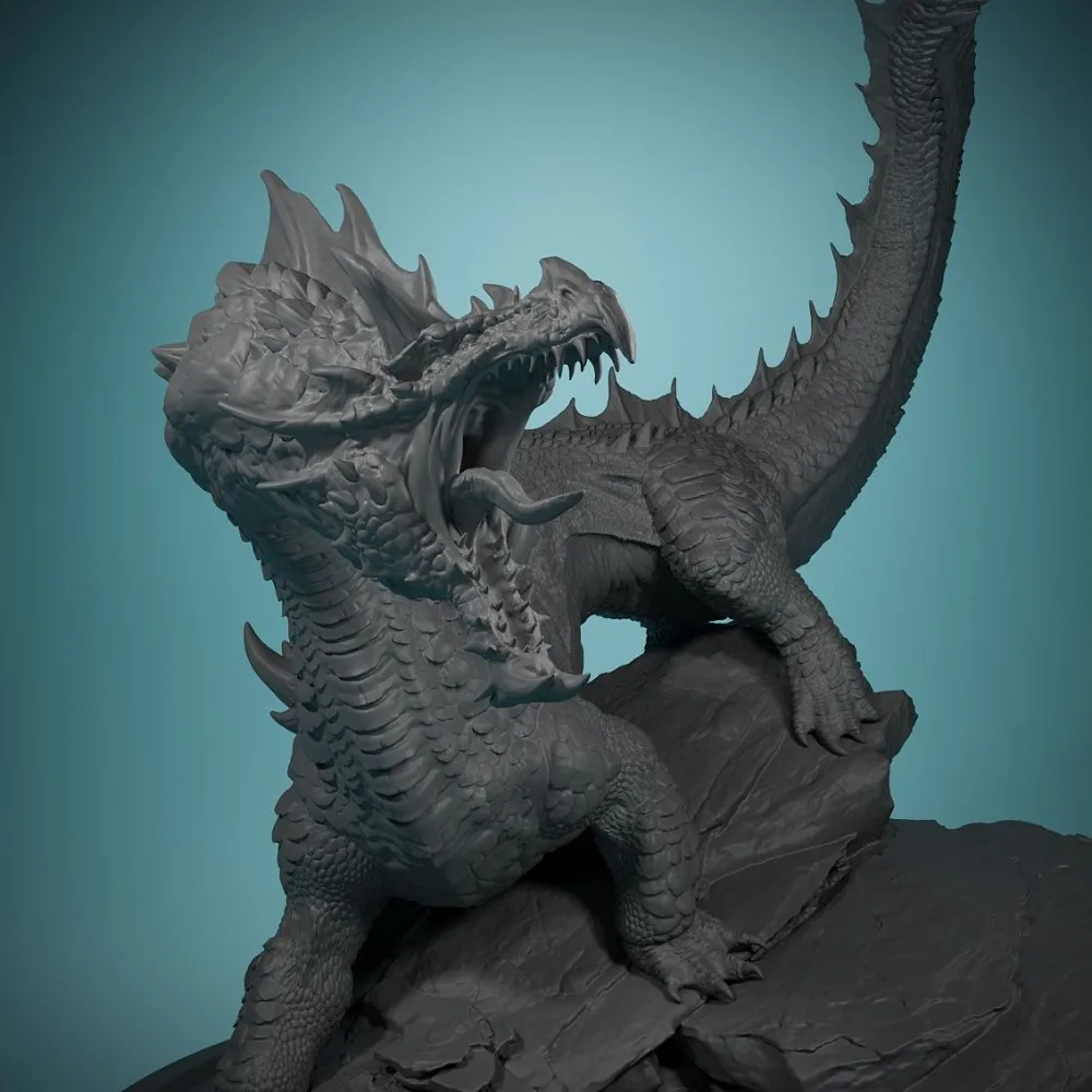 Dragon Figurine Board Game Chess Pieces Blank White Model Figurines DIY Coloring Self-assembly Miniature Decoration Crafts