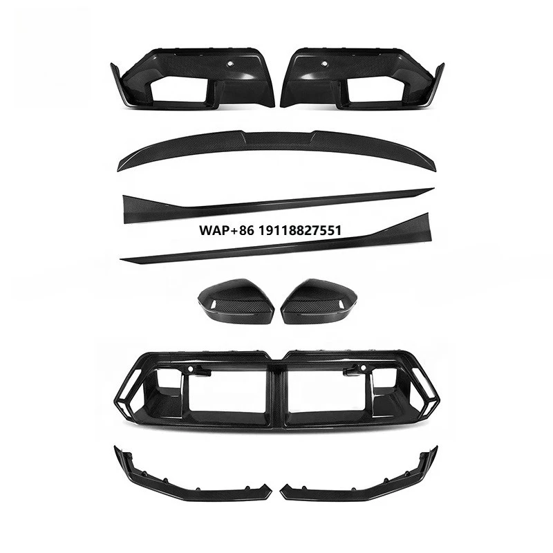 M-Performance Style Dry Carbon Fiber Body Kit for  5 Series M5 G90 Front Lip Sideskirt Rear Diffuser High Performance Spoiler
