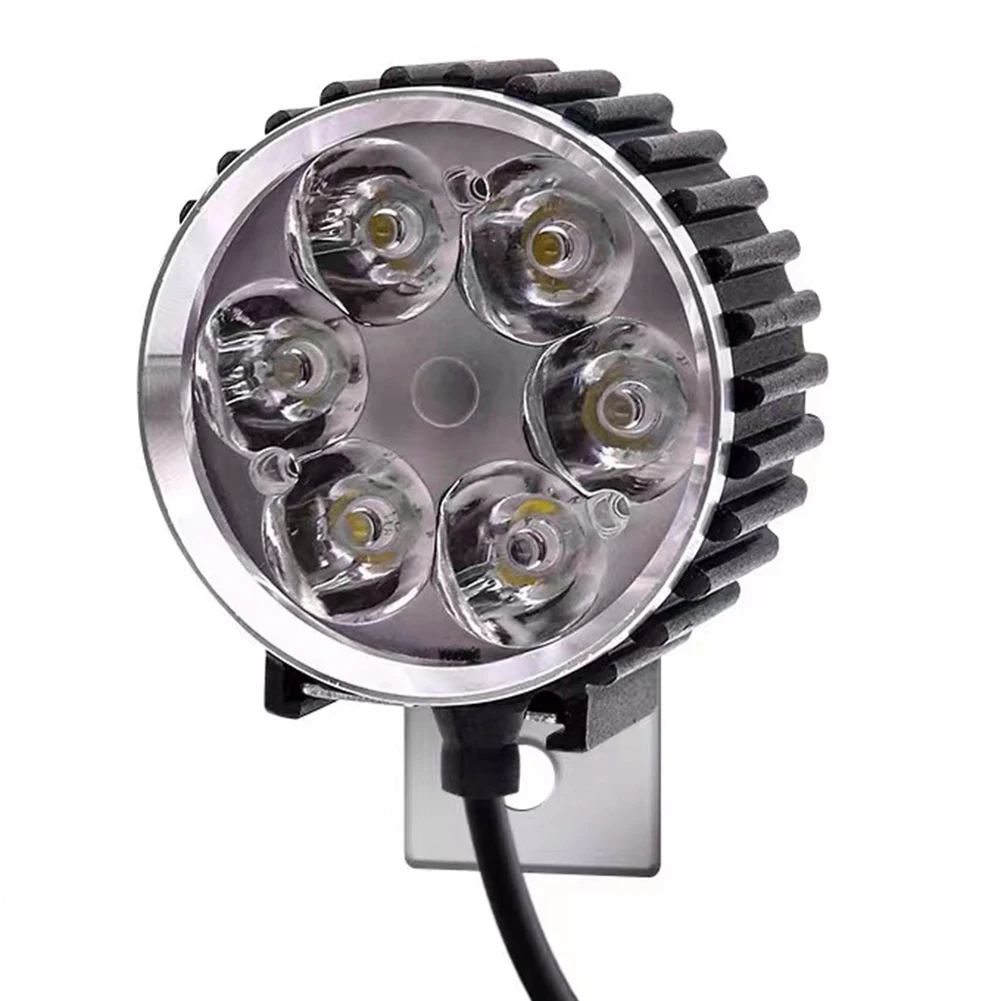 E-bike 6/9-LED Light 48V 6x5w Headlight Waterproof For Electric Bicycle Motorcycles Front Light Folding Electric Bike Headlight