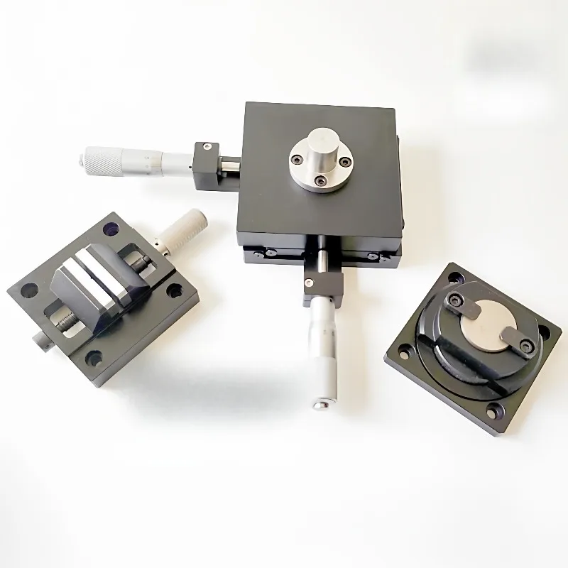 XY Micropositioning Cross Slide Table, Precision Vise Fixture for Vickers Hardness Tester, Microscope Specimen Clamp Worktable