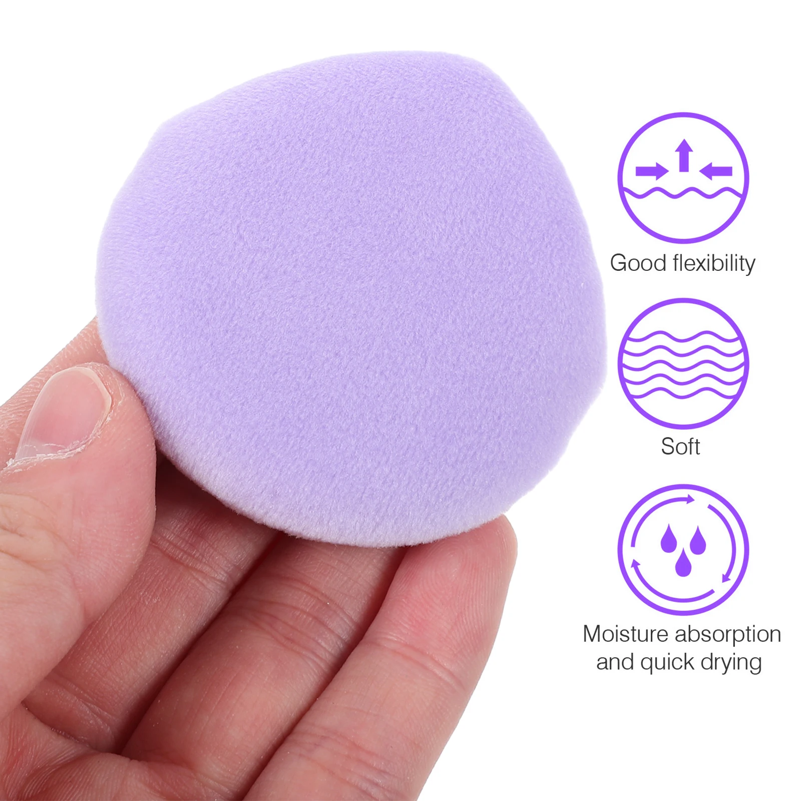 

10 pcs Puff Small Droplet Shape Soft Flannel Makeup for Women Loose Face Powder Portable Travel Use