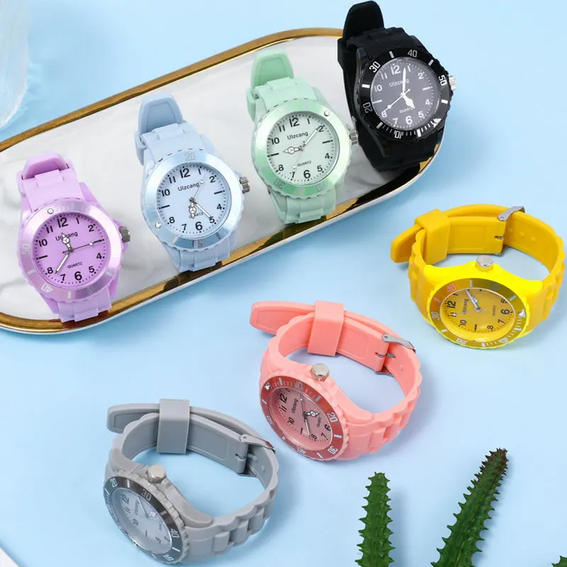 New Ins Quartz Woman Watch Sports Electronic Watchs Candy Multi-color Student Couple Electronic WristWatches Gift