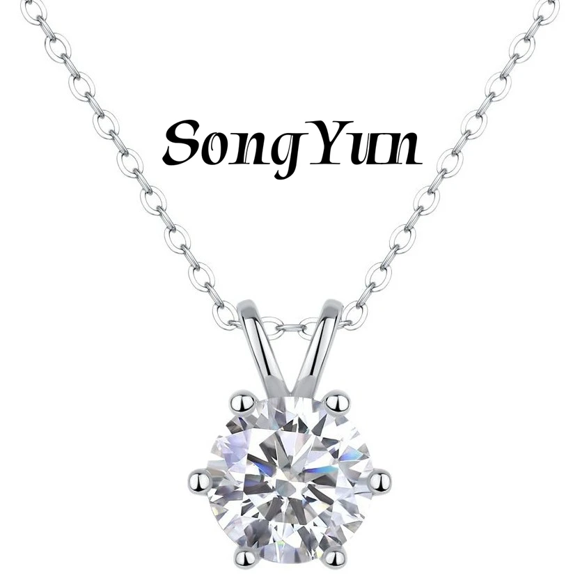 

SONGYUN Luxury Jewelry 925 Sterling Silver Necklace Pendant Moissanite Diamond Ladies 18K Gold Plated SYT Patent Pendant