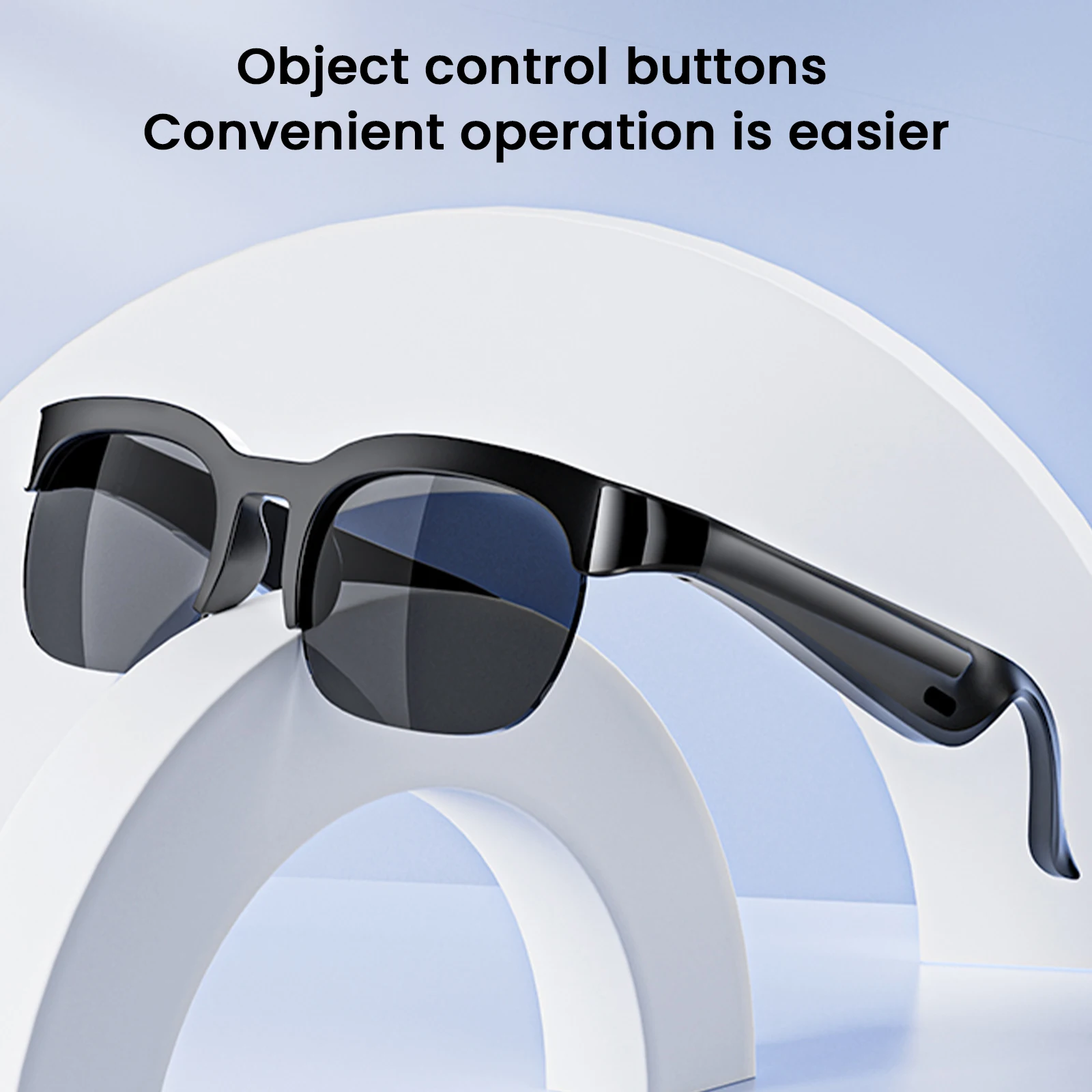 

Bone-Conduction Glasses Sunglasses Headset 150+ Language Translation Wireless Headphone Glasses Built-in Speakers for Men Women