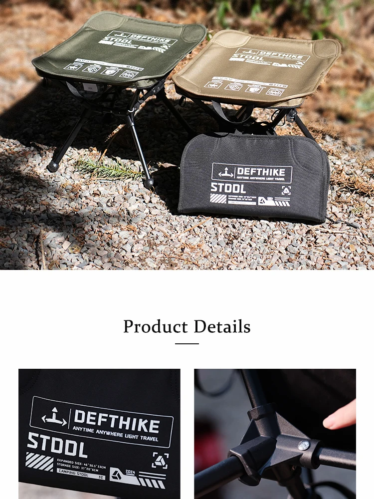 Defthike Offizieller Klappstuhl Campingstuhl Aluminiumlegierung Hohe Belastbarkeit Outdoor Tragbarer Stuhl Heim- und Strandstuhl – Detail 10