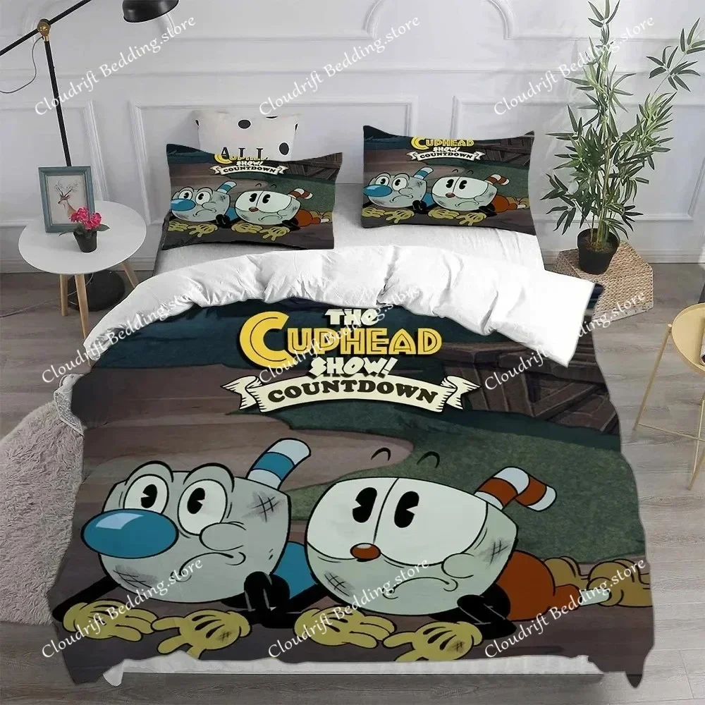

Новые комплекты постельного белья с мультяшным принтом Cuphead: одеяло, покрывало, пододеяльник, наволочки для детей и взрослых