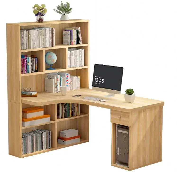 

Desktop computer desk bookcase one simple bookcase combination writing table