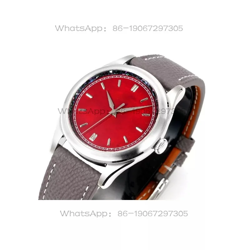 Retro red disc mechanical watch, niche high-end men's Guochao watch