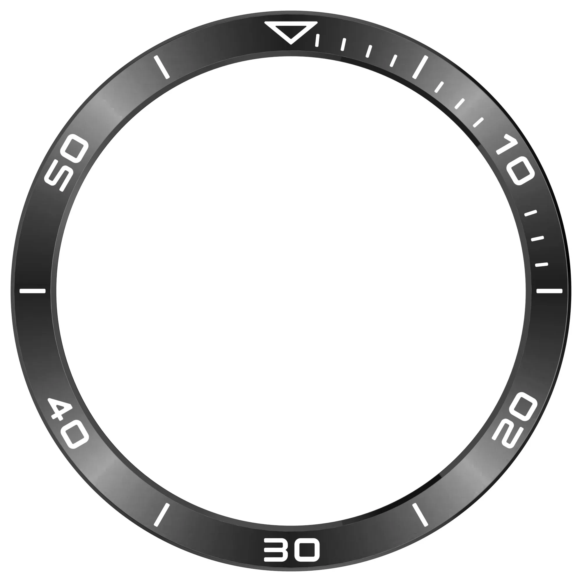 For Garmin Tactix 8 51mm SOLAR Version Stainless Steel Bezel Protection Scratch Resistant Ring - Black+White
