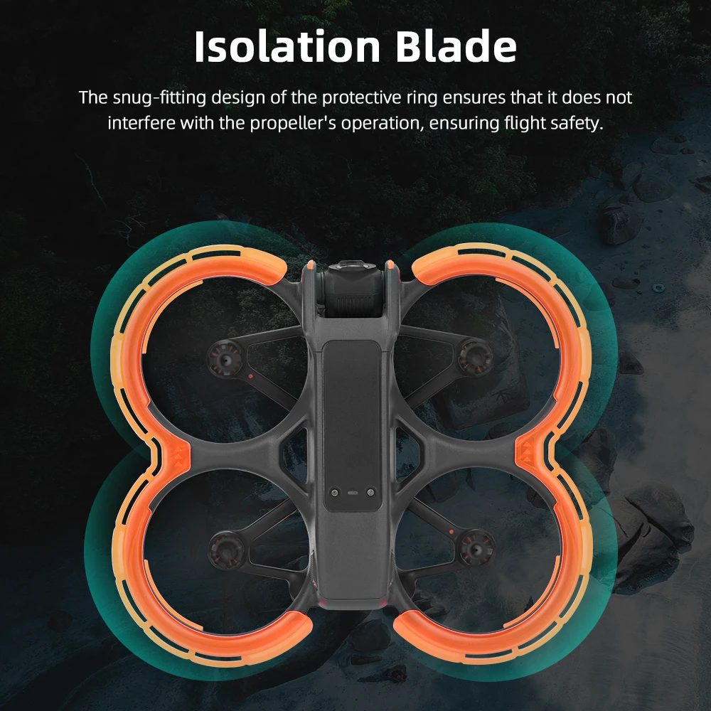 

Collision Propeller Guard for DJI AVATA 2 Bumper Ring TPU Protective Ring Orange Green Effectively Cushion Collision Impact