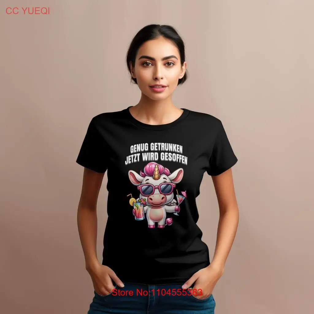 

Funny Unicorn Cocktail T Shirt Enough Drinking Now It's Time to Drink Hen Party Mallorca long or short sleeves
