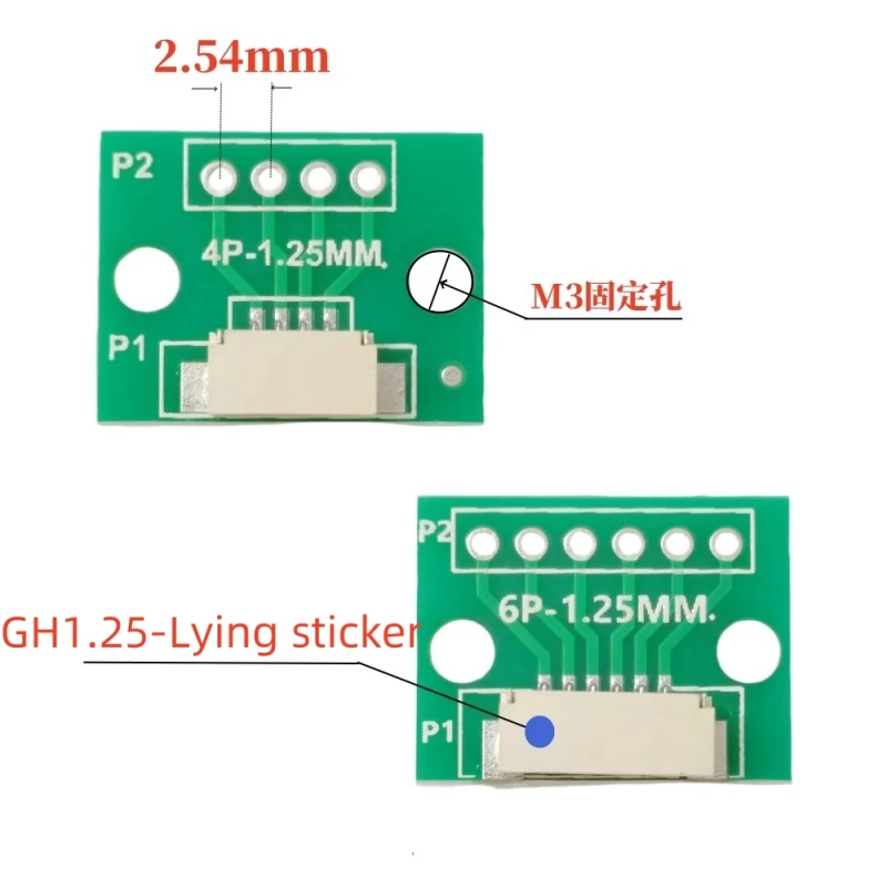 1pcs Gh1.25 Adapter Plate 1.25 To 2.54mm Single Row, Welded Gh1.25 4/6/8/10/12p