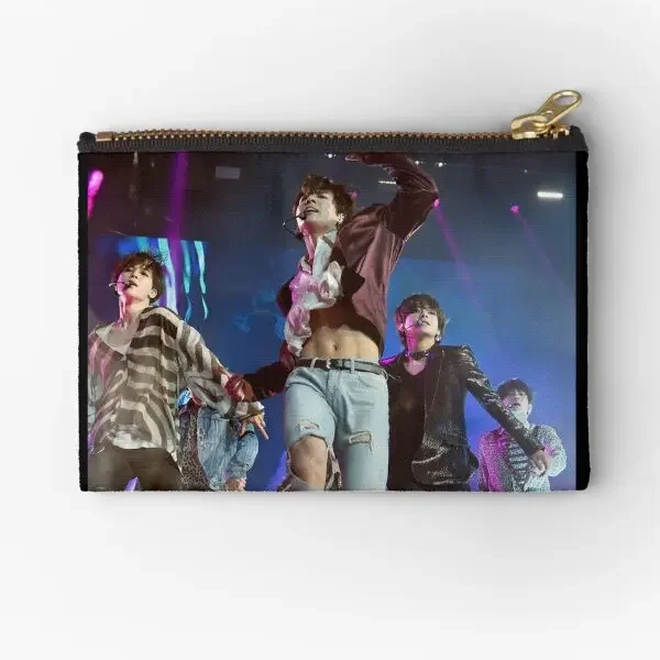 Jungkook 2018 Bbma bolsas con cremallera embalaje de almacenamiento cartera ropa interior calcetines mujeres moneda bolsa para llaves bolsillo dinero bragas pequeñas