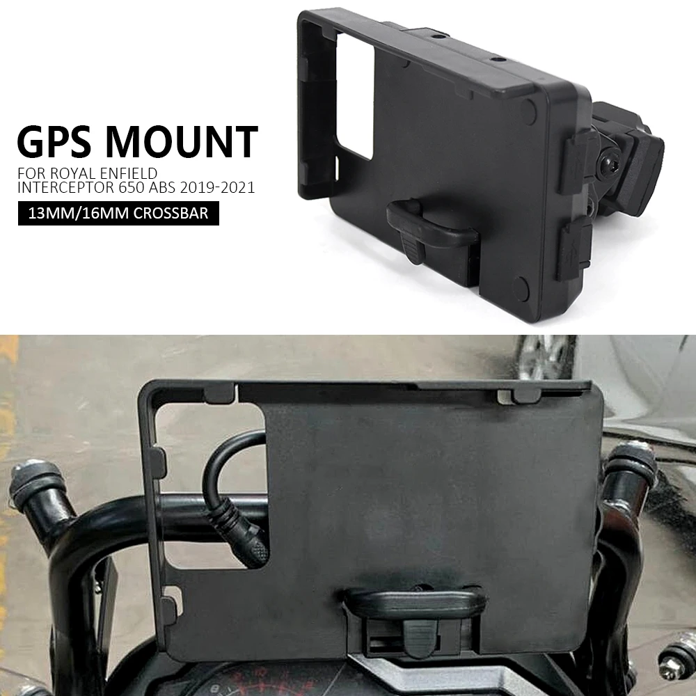 Motorcycle Universal GPS Mount 13mm / 16mm Crossbar Mobile phone Holder For Royal Enfield Interceptor 650 ABS 2019 2020 2021