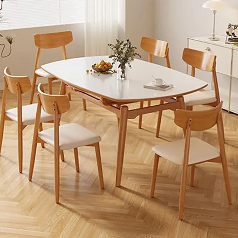 Nordic White Dining Table Folding Living Room Designer Center Dining Table Modular Unique Kitchen Furnitures