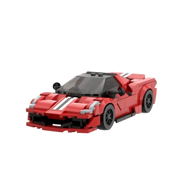 Czerwony samochód wyścigowy 488 GTE Moc Klocki konstrukcyjne Model Assenbly Wystawa Kolekcja Zabawki Prezent dla chłopca Dzieci