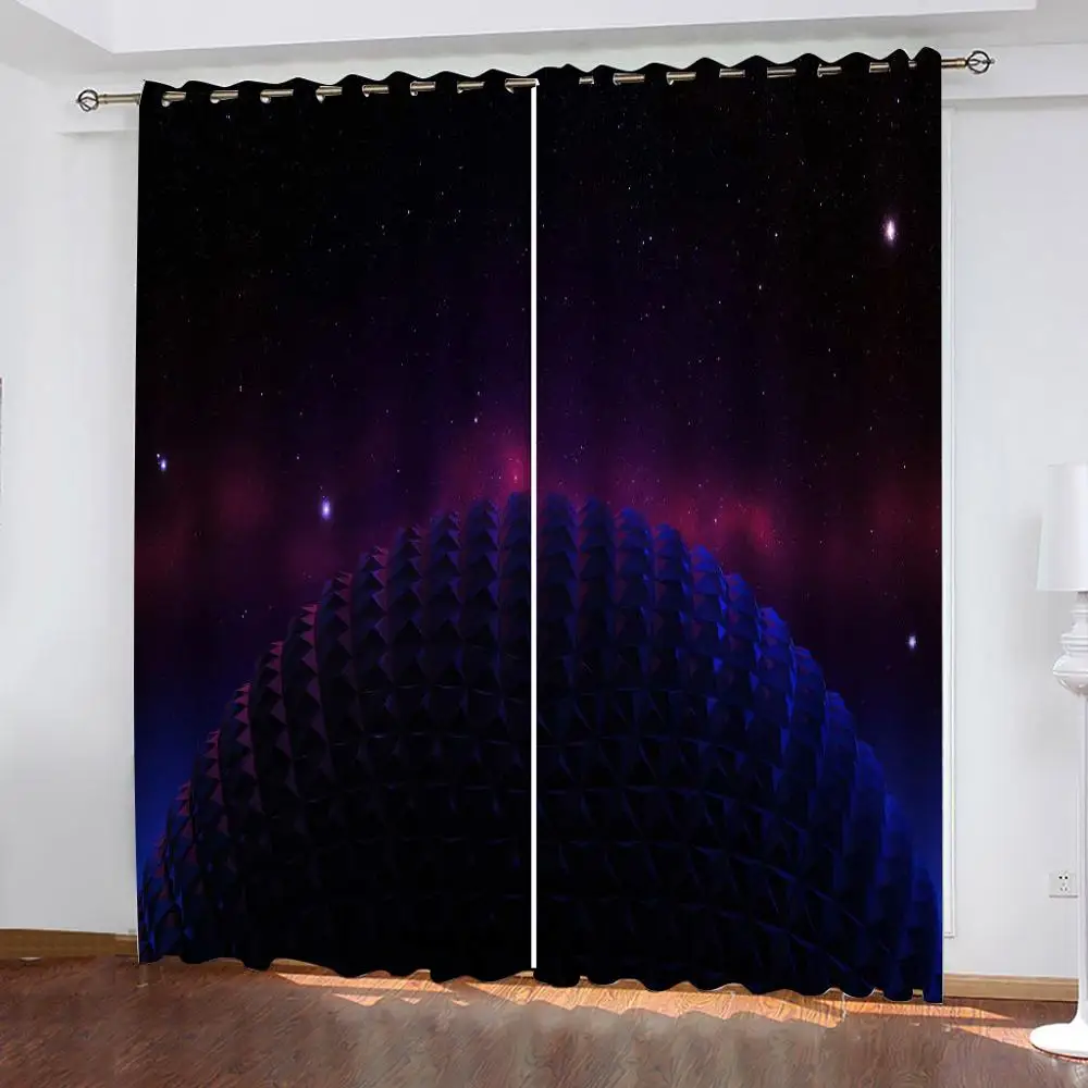 Beautiful Photo Fashion Customized 3D Curtains blue blackout curtains 3d stereoscopic curtains