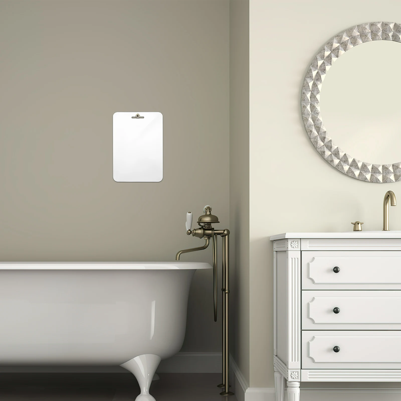 

Large 30x20cm Acrylic Makeup Mirror Unbreakable Fog Resistant Bathroom Shave Vanity Wall Travel Outdoor for Shower