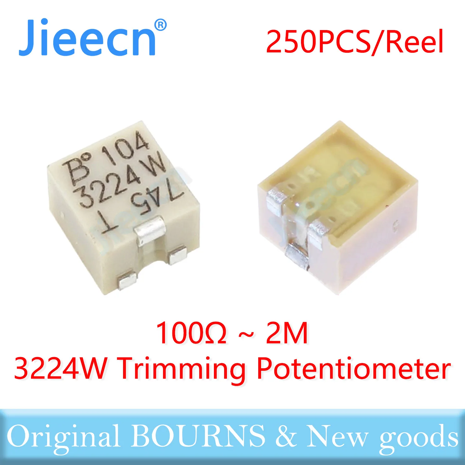 

250PCS 100% Original BOURNS 3224W 4*4 100R-2M Trimming Potentiometer 3224W-1-102E 101 201 501 202 502 103 203 503 104 3224W-1