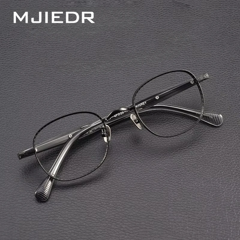 Retro Round Titanium Prescription Glasses Men Custom Progressive Multifocal Eyeglasses Bifocal Optical Myopia Vintage Eyewear