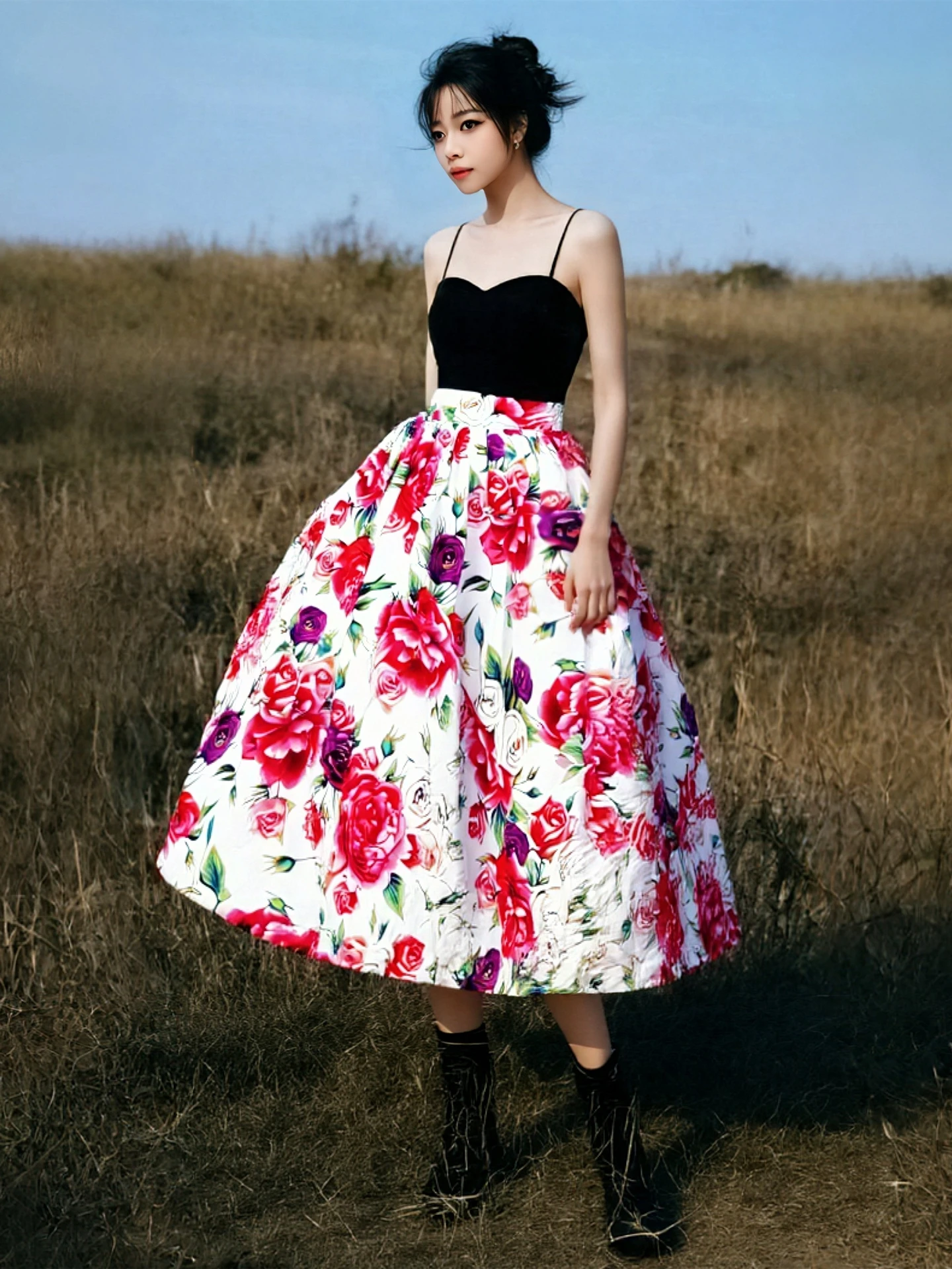 

Original White Midi Skirt Puffy Ci Commute Sle Polyester Fabric High Waist Zipper Closure Gauze Layering Spring Autumn