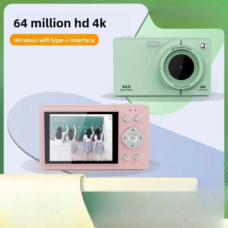 

CCD Camera, Student Party Retro 64 Million Pixel 4k High Definition Wifi Digital Camera Extra-long Battery Life High Capacity