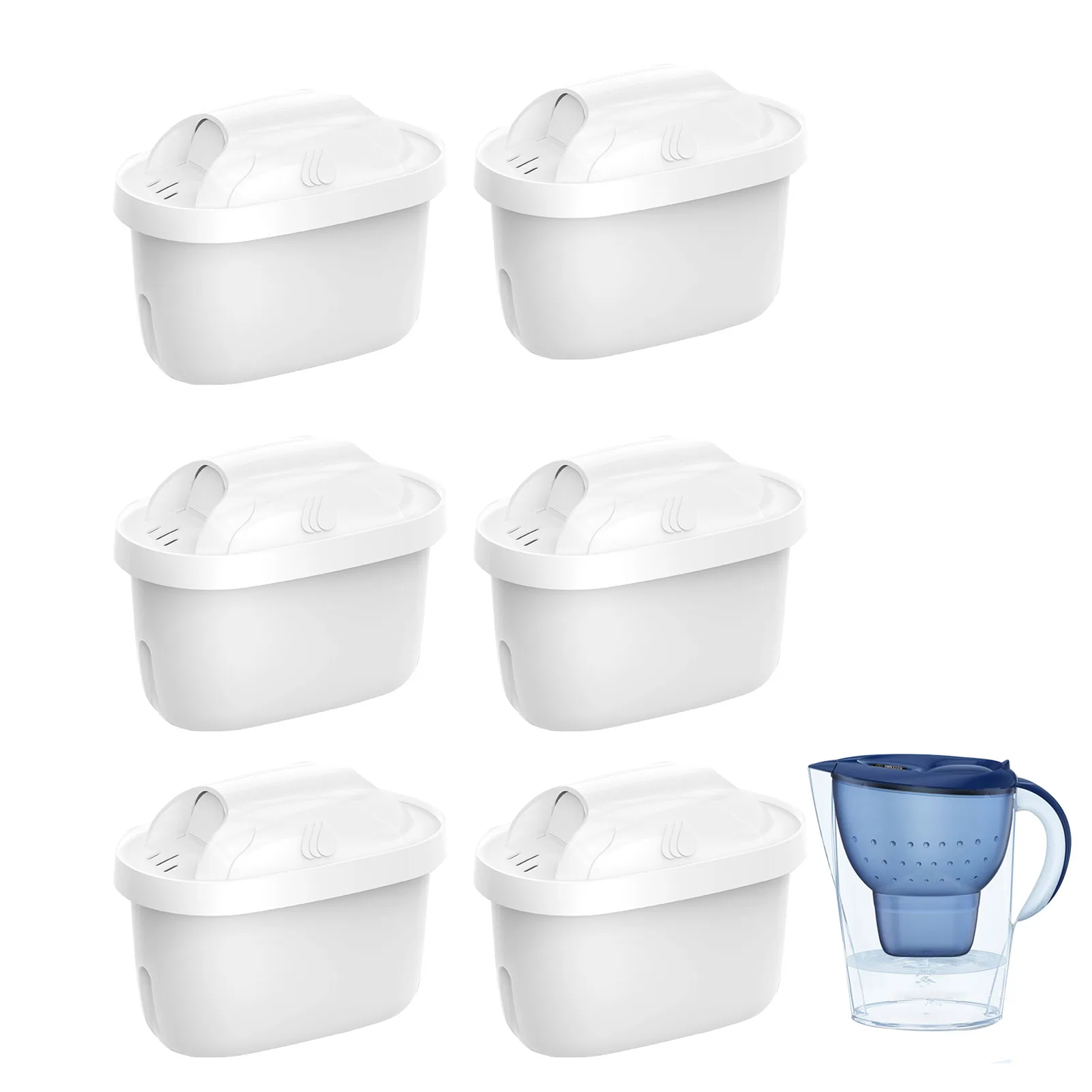 

6Pcs Water Purifier Filter Water Filters Water Filters Kitchen Activated Carbon Filter Element Effectively Reduce Chlorine