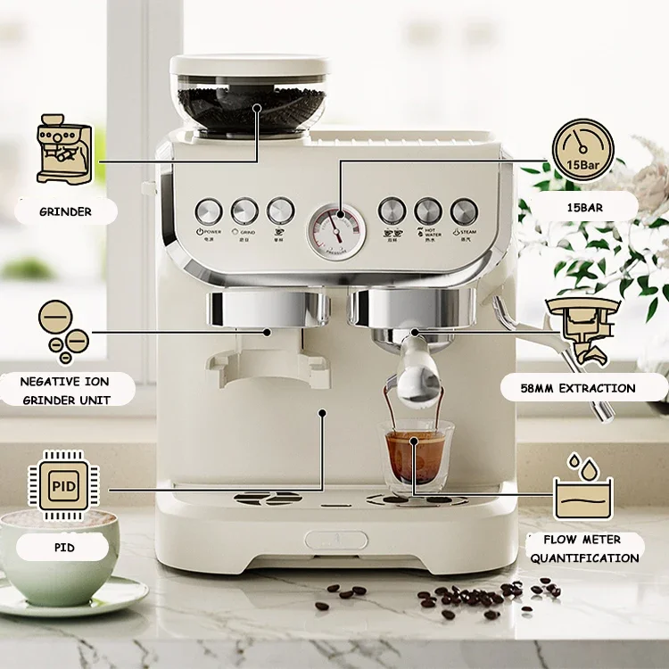 

Home Semi Automatic Cafeteras Other Coffee Machines Commercial Espresso Coffee Machine Makers With Coffee Grinders