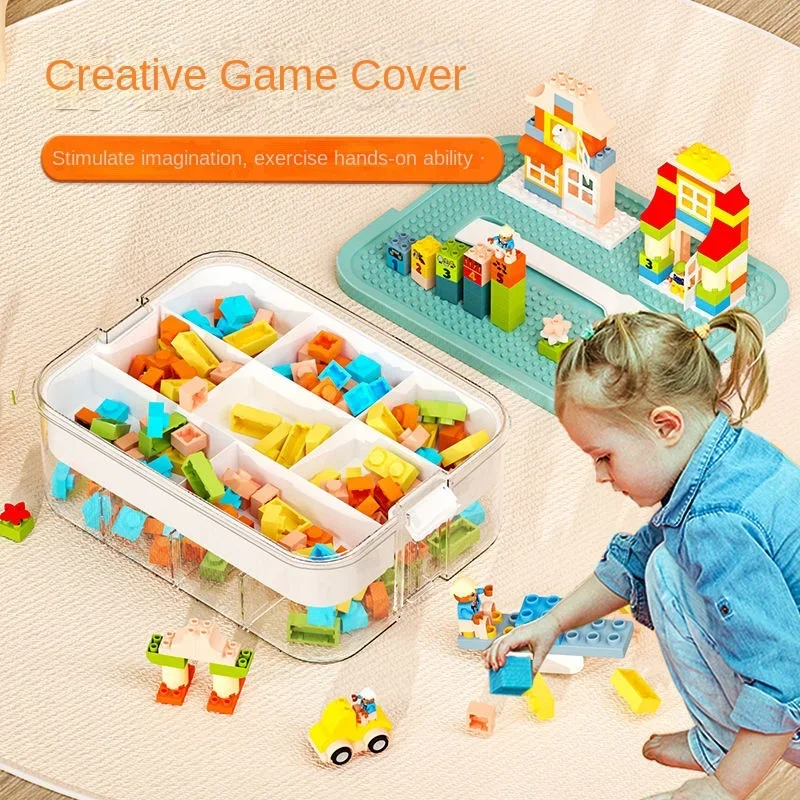 30x23cm Block Toys Large Particles Storage Box Parts Classification Adjustable Storage Box Sorting Compartment Organization Box