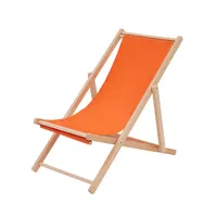 Single Outdoor Camping Bed Portable Folding Adjustable Solid Wood Chair Beach Lounger Sunbathing