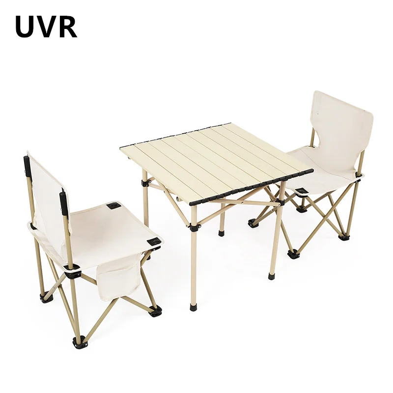 UVR New Outdoor Folding Tables and Chairs Set Portable Wear-resistant Travel Omelet Table Folding Camping Tables and Chairs