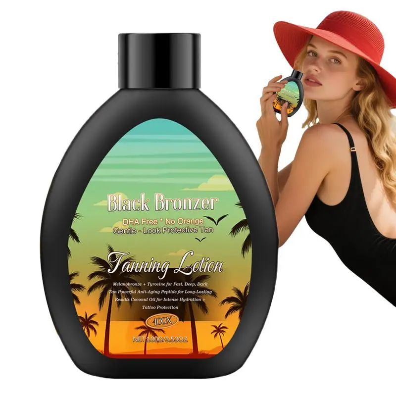 Aceite bronceador de coco, autobronceador, líquido bronceador de larga duración, bronceador corporal con brillo Natural, loción bronceadora sin sol