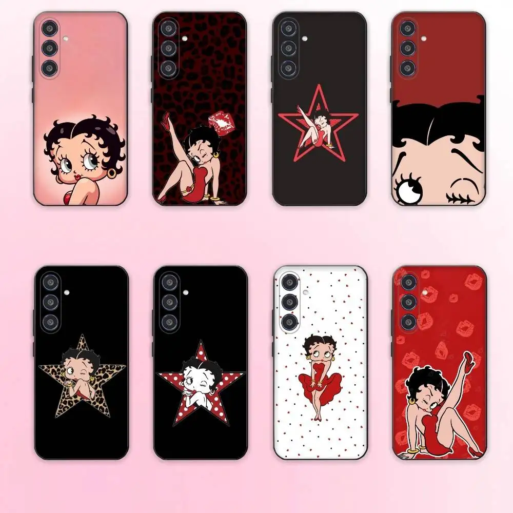Girl G-Betty-es BoOpS phone Case For Samsung Galaxy A73,A72,A71,A70,A53,A52,A51,Others Soft Black Shell