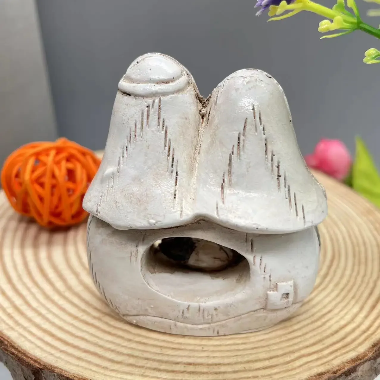 1PCS Home Balcony Office Desk Imitation wood carving Holy Family Resin Crafts Decorative Ornament Christmas Tree Fortune Tree