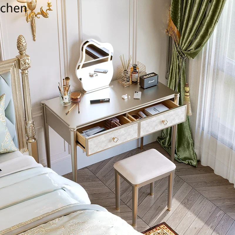 GZ-16 Lig Luxury Solid Wood Dressing Table Modern Minimalist Storage Cabinet High-end Lig Luxury Shell Makeup Table