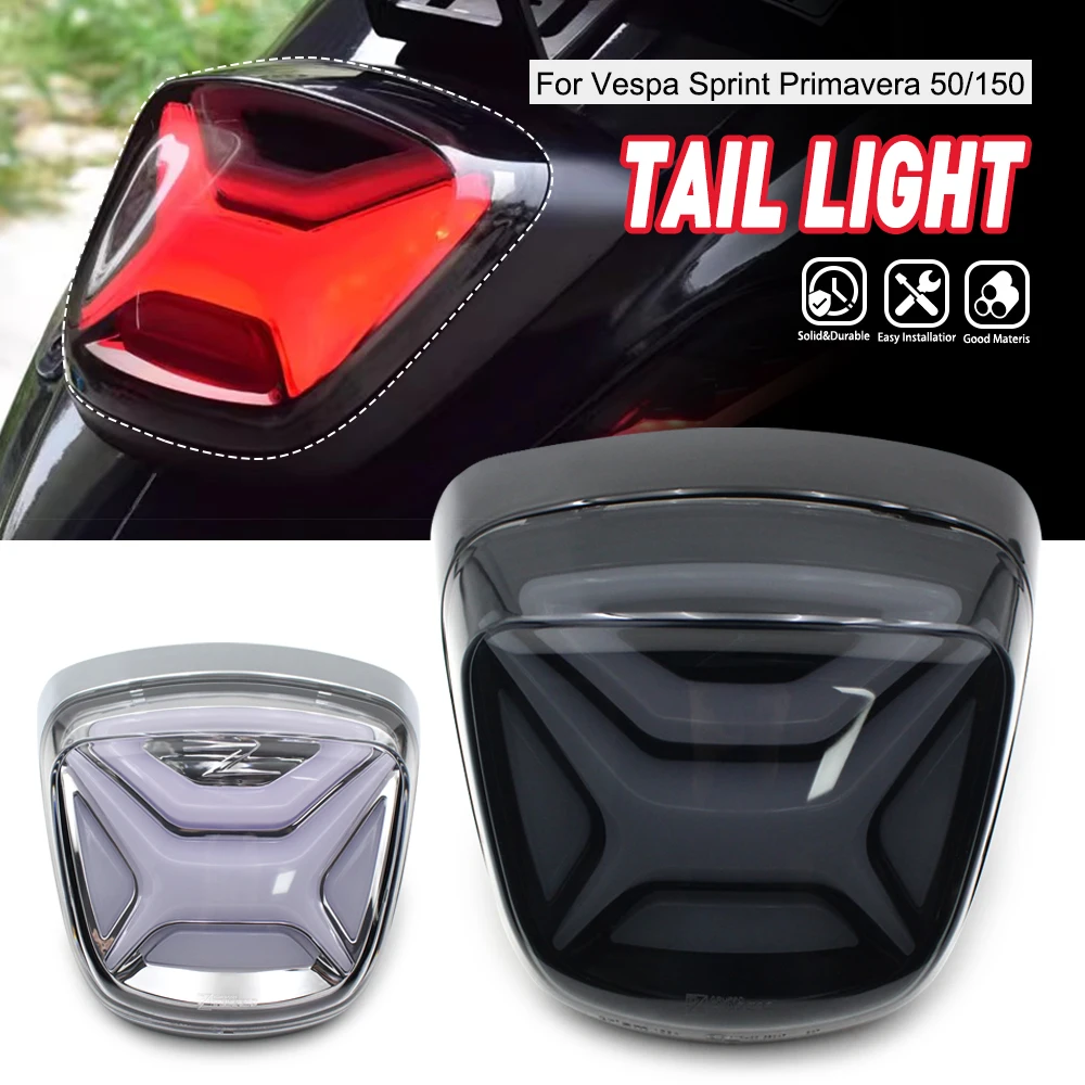 

Motorcycle Rear Turn Signals Light Brake Light Dynamic Taillight Indicator Light For Vespa Sprint Primavera