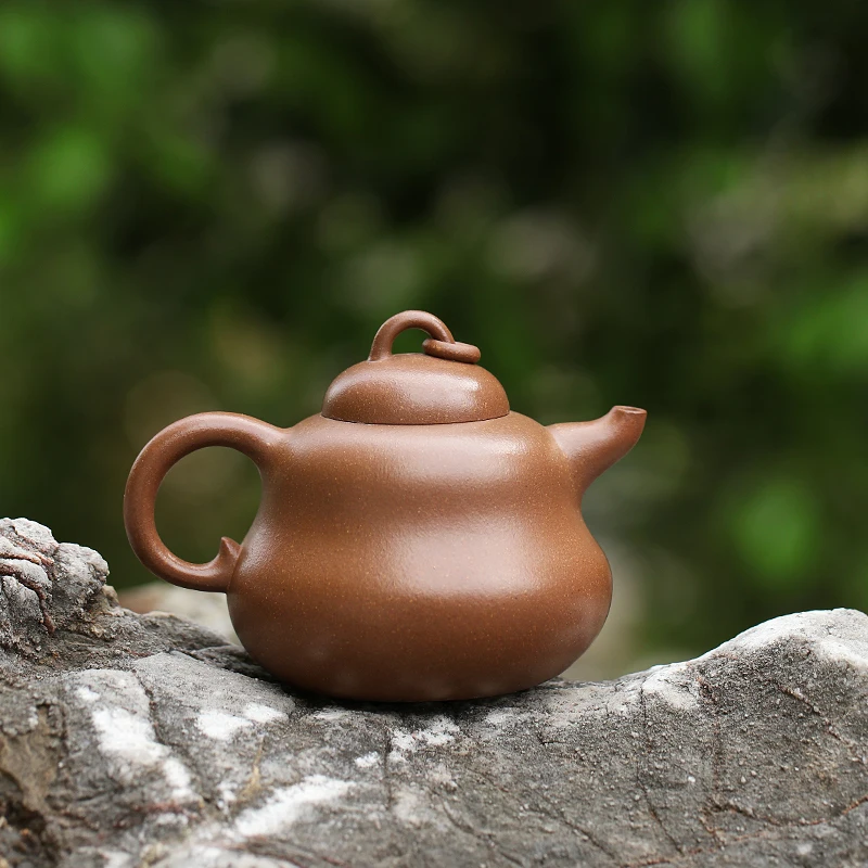 Yi Zisha Teapot, Handmade Kung Fu Tea Set, Single Pot, Original Mineral, Literati, Old Clay, Household Gourd Shaped