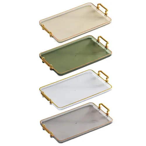 손잡이가 있는 고급 농가 서빙 트레이, 주방 향신료 항아리, 샤워 홈 오피스 테이블탑용 정리 및 보관 