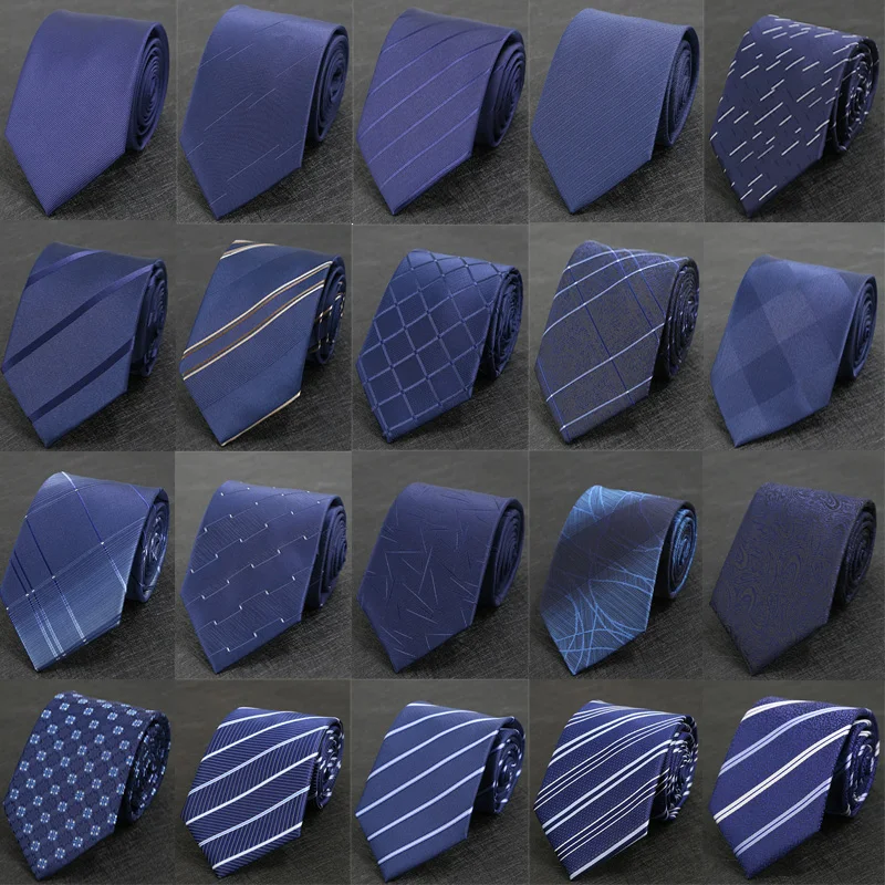 100 styles Polyester 8cm Necktie for Men Business Meeting Gravatas Men's Formal Striped Solid Tie Shirt Accessories Formal Dress