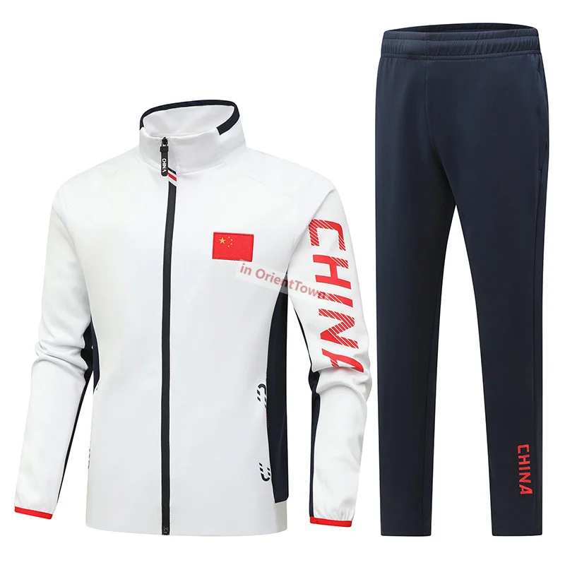 Uniforme deportivo de equipo chino, trajes escolares universitarios, Top + Pantalones, entrenamiento de atletas, entrenador de artes marciales, ropa de equipo